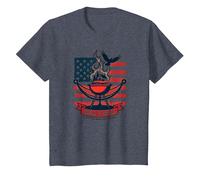 Détendez-Vous, Faites Griller et réalisez Le rêve américain T-Shirt, Enfant, Bleu Chiné, 3 Ans