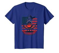 Détendez-Vous, Faites Griller et réalisez Le rêve américain T-Shirt, Enfant, Bleu Royal, 3 Ans