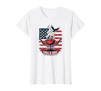 Détendez-Vous, Faites Griller et réalisez Le rêve américain T-Shirt, Femme, Blanc, XS