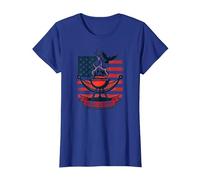 Détendez-Vous, Faites Griller et réalisez Le rêve américain T-Shirt, Femme, Bleu Royal, XS
