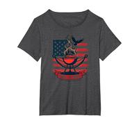 Détendez-Vous, Faites Griller et réalisez Le rêve américain T-Shirt, Femme Grandes Tailles, Chiné Foncé, 5X