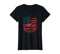 Détendez-Vous, Faites Griller et réalisez Le rêve américain T-Shirt, Femme, Noir, XS