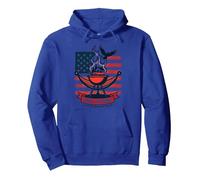 Détendez-Vous, grillez, réalisez Le rêve américain Sweat à Capuche, Unisexe pour Adultes, Bleu Royal, M