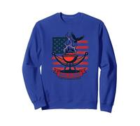 Détendez-Vous, grillez, réalisez Le rêve américain Sweatshirt, Unisexe pour Adultes, Bleu Royal, S