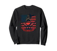 Détendez-Vous, grillez, réalisez Le rêve américain Sweatshirt, Unisexe pour Adultes, Noir, L