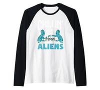 Détends-toi avec Mes extraterrestres, Halloween drôle Manche Raglan