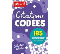 Détente - Citations codées 185 grilles originales pour se détendre - Louis-Luc Beaudoin - Bravo - broché - Livre-jeu