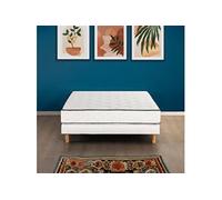 Détente Ensemble matelas + sommier 160 x 200 cm - Ressorts - 7 zones - 19 cm - Equilibré