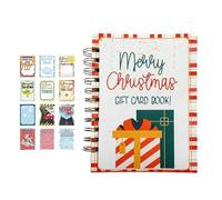 Détenteur de carte cadeau de Noël, Détenteur de carte cadeaux de Noël bricolage, Livre de en spirale 5x7 pages, Livre de survie du collège, École secondaire (1PC)