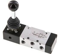 détenteur de soupape à levier central d'échappement 5/3 G1/8'' -0.95-10bar/-13.2-140psi