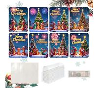 Détenteurs d'argent de Noël,détenteurs d'argent de Noël | Bonhomme de Neige 8 pièces Cartes d'argent Porte-Monnaie - Fournitures de Vacances avec enveloppes, Ornements de noël Mignons pour l'argent