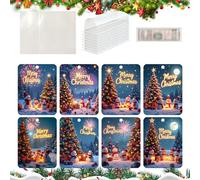 Détenteurs d'argent de Noël,détenteurs d'argent de Noël pour espèces, Bonhomme de Neige 8 pièces Cartes d'argent Porte-Monnaie, Fournitures de Vacances avec enveloppes, Ornements de noël Mignons pour