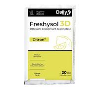 Détergent désodorisant désinfectant FRESHYSOL 3D - Dosette 20ml - Carton de 250 - Citron - Parfum Citron