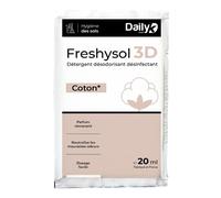 Détergent désodorisant désinfectant FRESHYSOL 3D - Dosette 20ml - Carton de 250 - Cotton - Parfum Cotton
