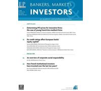 Determining Ipo Price For Innovative Firms:The Case Of Young French-Bmi 159-2019 - Bankers, Markets Investors N°159-December 2019