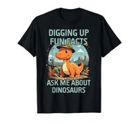 Déterrer des Faits Amusants Posez-Moi des Questions sur Les Dinosaures Science Mom T-Shirt