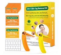 Detesaya Dissecteur de Peau, Kit 2-en-1 pour l'Élimination des Excroissances Cutanées, Soins Doux & sans Produits Chimiques, Standard 4-8mm & Mini 2-4mm, pour Visage, Cou, Épaules & Corps, avec