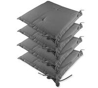 Detex 4X Coussins pour Chaise Gris Clair Sydney Outdoor Hydrofuge 41x37 cm Coussin d'assise Garniture Chaise de Jardin