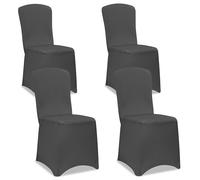 Detex® 4X Housse de Chaise Anthracite Stretch Opaque Infroissable Amovible Mariage fête réception