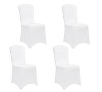 Detex® 4X Housse de Chaise Blanche Tissu Stretch Opaque Infroissable Amovible Mariage fête réception