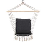 Detex Chaise Suspendue avec Rembourrage Charge 150 kg Siège Suspendu Fauteuil Suspendu hamac intérieur Jardin Gris