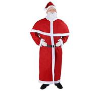 Detex® Costume de Père Noël Homme 5 pièces Saint-Nicolas Deguisement Adulte déguisement Santa Claus Taille Unique M - XXXL