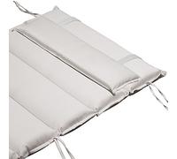 Detex Coussin pour Bain de Soleil crème rembourré 7 cm d'épaisseur Oreiller Inclus avec Sangles Coussin pour transat