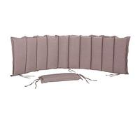 Detex Coussin pour Chaise Longue avec Oreiller Coussin avec Oreiller Réspirant Résistant à l'eau Gris Crème 183x56x7cm