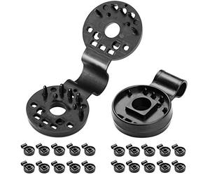 Detex Set de 20 Clips de Fixation 3,8cm Noir pour Brise-Vent Brise-Vue réutilisable Fixation Sardines Trous supplémentaires Maison Jardin