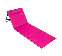 Detex® Tapis de Plage Rose 158x56cm transat rembourré avec Dossier Pliable natte de Plage transportable extérieur
