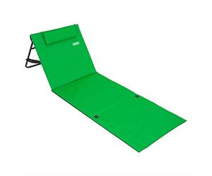 Detex® Tapis de Plage Vert 158x56cm transat rembourré avec Dossier Pliable natte de Plage transportable extérieur