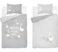 Detexpol Linge de lit en coton 90x120 4787 A Goose grey Mayamoo 70