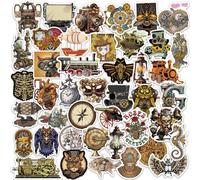 DETICKERS Autocollants Steampunk pour journal intime, scrapbooking, autocollants en vinyle antique pour journaux, autocollants pour ordinateur portable