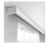 Detive Cantonnière de plafond occultante - 3 m de large, 10,2 à 12,7 cm de haut pour chambre à coucher et salle de bain - Déflecteur carré - Solution élégante de traitement de fenêtre