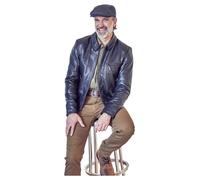 Detlev Louis DL-JM-2 En Cuir Veste En Cuir Noir 62 homme