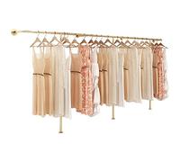 DETMOL Étagère de présentoir Murale créative pour vêtements,Magasin de détail Simple et Moderne,Porte-vêtements au Sol,Tringle à Suspendre Polyvalente pour vêtements,étagère de Rangement en métal,o