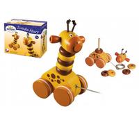DETOA Girafe Junior bois 11 cm jaune/brun 7 pièces