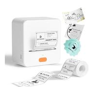 DETONGER Étiqueteuse avec ruban adhésif P1 5,1 cm Imprimante thermique portable Bluetooth Imprimante d'étiquettes d'expédition Machine à étiqueter Machine à étiqueter Maison Bureau École Entreprise