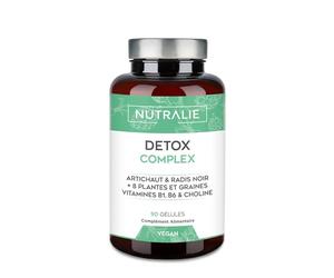 Détox Complex - Foie - Chardon-Marie + Choline + Artichaut + Pissenlit + 8 Plantes et Graines - 90 Gélules Végétaliennes Complex Nutralie