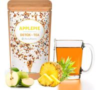 Detox Draineur Naturel Avec Des Morceaux De Pomme Et Ananas. Délicieux Thé Et Infusions Detox Minceur Puissant Et Rapide. Thé En Vrac De 100gr. Applepie-The Detox Minceur