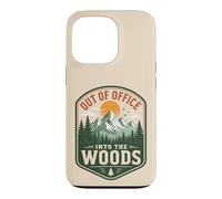 Détox introverti numérique « Out of Office Into The Woods » Coque pour iPhone 13 Pro