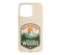 Détox introverti numérique « Out of Office Into The Woods » Coque pour iPhone 15 Pro Max