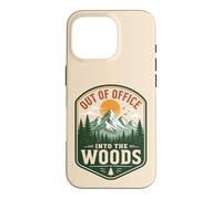 Détox introverti numérique « Out of Office Into The Woods » Coque pour iPhone 16 Pro