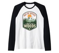 Détox introverti numérique « Out of Office Into The Woods » Manche Raglan