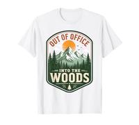 Détox introverti numérique « Out of Office Into The Woods » T-Shirt