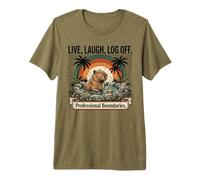 Détox numérique Retro Capybara Hot Spring Relaxation T-Shirt Haut de Gamme
