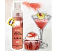 DETOX ORGANICA Poudre Alimentaire ROUGE [ 10G - 100% Colorant ALIMENTAIRE ] Paillettes Comestibles - Décoration Gâteaux, Chocolat, Macarons, Cocktails - Boissons Déversez votre créativité !