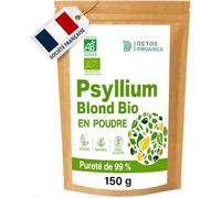 DETOX ORGANICA Psyllium Blond Bio Poudre 150g Pur à 99%