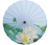DETPWVWB Parapluie chinois en papier huilé, parasol oriental fait à la main, manche en bois, imprimé floral, parapluie de danse classique for fête de mariage(Style D)