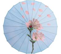 DETPWVWB Parapluie chinois en papier huilé, parasol oriental fait à la main, manche en bois, imprimé floral, parapluie de danse classique for fête de mariage(Style C)